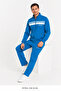 Men's Stand Collar Zippered Striped Raschel Tracksuit Set 2394 - 2