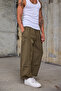 Men's Baggy Pants with Stitched Detailing - 3