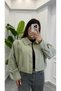 Pleated Short Lined Trench Coat Jacket - 6