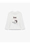 Cotton Long Sleeve Crew Neck Printed T-Shirt - 4