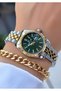 Original New Season Calendar Green Dial Women's Wristwatch – |   Bracelet with Gift |   2 Years Warranty - 2