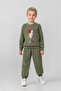 بدلة مزدوجة للأولاد - كاكي