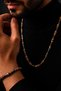 Men's Tiger's Eye Hematite and Onyx Necklace Bracelet Set with Original Natural Stone - 2