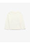 Ballerina Print Long Sleeve Crew Neck Cotton T-Shirt - 2