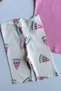 Girl's Watermelon Embroidered T-Shirt and Short Leggings Set Pink - 3