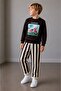 Boys' Nursery&Kindergarten Cotton Motor Pattern Sweatshirt Pants Lower and Upper Set