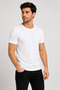 Men's White 100% Cotton Basic T-Shirt Crew Neck Short Sleeve T-Shirt