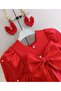 Red Girl's Puffy Dress