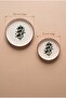 Mini Breakfast Plate Olive Patterned Round Presentation Serving Tableware Cream Brown Edged Tableware - 3