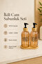 Relly Double Glass Soap Dispenser Set with Bamboo Stand – 2 X 500 ml – Hands & Dishes - 2