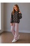 Girls' Nursery & Kindergarten Heart-Embellished Sweatshirt with Pants Set 3-10 Years