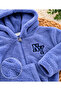 Boys' Plush Cardigan – Soft Winter Cardigan with Hood, Zipper Pockets, and Panda Pattern in Blue - 3