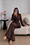Lace Belted Jacket Trousers Blazer Suit - 2