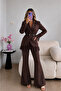 Lace Belted Jacket Trousers Blazer Suit