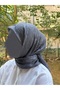 Hijab Women's Big Loop Pattern Scarf Smoked