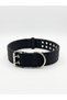 Sturdy Dog Collar - Black for Strong Dogs with Double Tongue Metal Buckle - 3