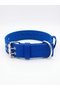 Durable Dog Collar - Navy Blue with Double Tongue Metal Buckle - 2