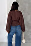 Women's Double Breasted Collar Belted Waist Long Sleeve Stylish Blouse - 3