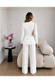 Gold Single Button Notched Lapel Jacket Trousers Blazer Suit - 4