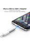 محول مايكرو USB الى USB C، محول من النوع C انثى الى مايكرو B ذكر كيو سي 3.0 لنقل البيانات متوافق مع - 6
