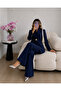 Gold Single Button Notched Lapel Jacket Trousers Blazer Suit - 2