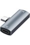 محول شاحن وسماعة راس USB C مزدوج 2 في 1، مقبس صوت USB نوع C مع دونجل مقسم شحن سريع بي دي 60 واط لايف