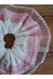 Muslin and Poplin Fabric Elastic Hair Tie with Lace Detail – Handmade Romantic Vintage Design - 3