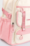 Korean Style Multi-Compartment School Bag Backpack with Teddy Bear Accessories for Elementary School Middle School High School - 5