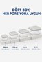 4-Piece Leak-Proof Food Storage Container Set 200 ml 530 ml 1.1 L 2.2 L - 5