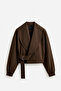 Zr Model Belted Design Women's Lined Trench Coat Trench Jacket - 2