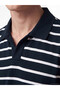Esvab • Modern & Distinctive Devrik Roba Collar Striped Men's T-Shirt - 3