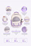 Korean Style Multi-Compartment School Bag Backpack with Teddy Bear Accessories for Elementary School Middle School High School - 2