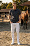 Men's Smoked 100% Cotton Short Sleeve Polo Collar Basic T-Shirt - 3