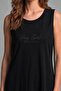 Vienetta Women's Cotton Blend Home-Beach Dress with Black Flares - 2