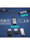 محول كابل USB نوع سي ذكر الى 3 منافذ USB انثى من زورليجي، موزع منفذ C الى 3 امبير 2.0 | موصل محول سل - 2