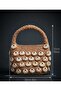 Handmade Beaded Detailed Straw Shoulder and Hand Bag (22X27 cm) - 2