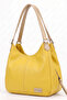 Myra Women's Mustard Premium Vegan Leather Casual Shoulder Bag Three-Compartment Soft Tote Handbag