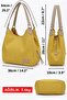 Myra Women's Mustard Premium Vegan Leather Casual Shoulder Bag Three-Compartment Soft Tote Handbag - 2
