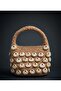 Handmade Beaded Detailed Straw Shoulder and Hand Bag (22X27 cm)