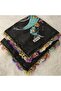 Handmade Needlework Writing, Scarf, Yemeni, Mevlit Cover, Head Cover, 4 Sides Embroidered, 100% Cotton, 100*100cm - 7