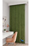Modern Background Curtain - Single Panel - Ready for Cornice - Stain Resistant - Grass Green - Flat Installation Without Pleats - Extrafoam Gathering - 5