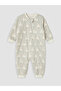 Ecru Patterned Baby Boy Sleeping Bag