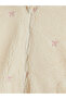 Ecru Bow Embroidered Hooded Girls' Plush Coat - 3