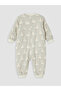 Ecru Patterned Baby Boy Sleeping Bag - 3