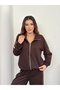 Women's Oversize Stripe Detailed Garnished Modal Tracksuit Set - 7