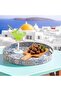 Large Rectangular Ottoman Serving Tray Plastic Serving Tray with Handles for Living Room for Ottoman Coffee Table Boho Style - 3