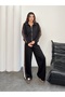 Women's Oversize Stripe Detailed Garnished Modal Tracksuit Set - 2