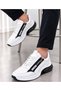 Men's Genuine Leather Air Sole Zippered Snekaer
