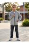 Unisex Girls Boys Basic 3 Thread Non-Threaded Zippered Kangaroo Pocket Hooded Cotton Sweatshirt Cardigan - 3