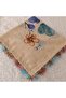 Handmade Needlework Writing, Scarf, Yemeni, Mevlit Cover, Head Cover, 4 Sides Embroidered, 100% Cotton, 100*100cm - 6